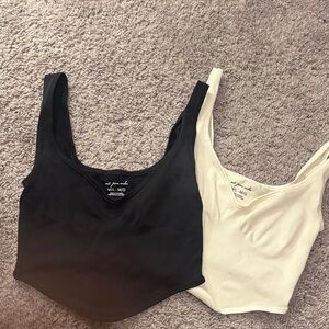 Urban Women's Black and White Crop Tops